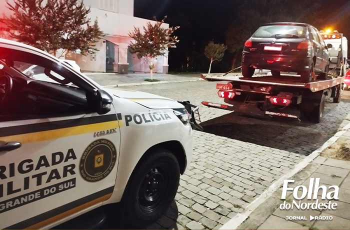 Brigada Militar apreende veículo suspeito de ter sido utilizado em incêndio criminoso em Nova Prata