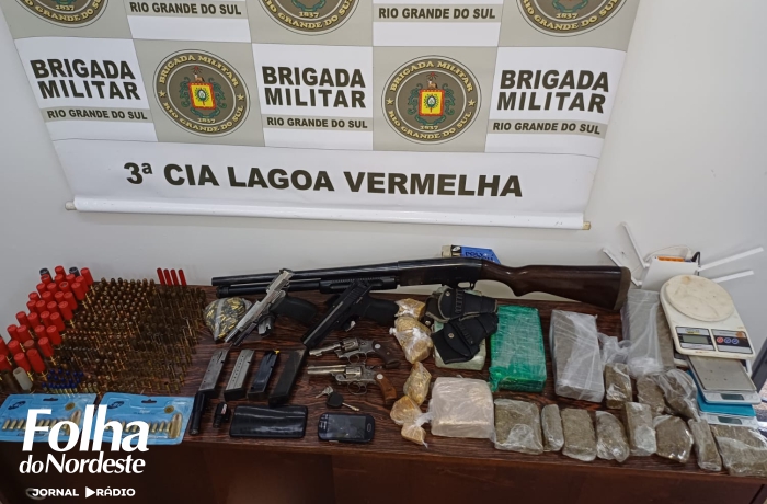 Brigada Militar efetua prisão por tráfico de drogas e recaptura de foragido em Lagoa Vermelha