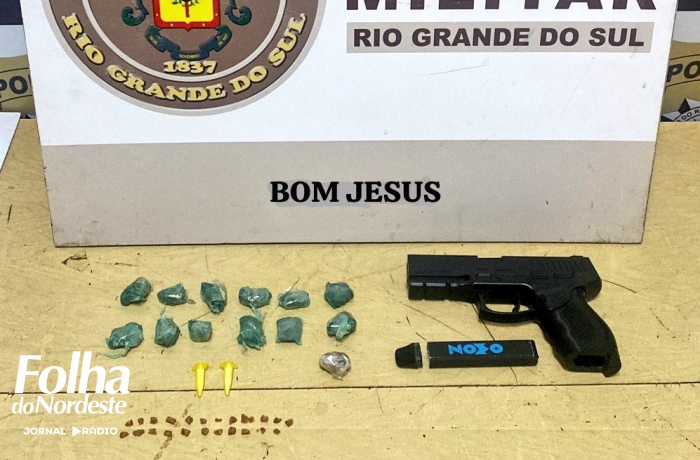 Brigada Militar resgata menor e prende suspeito com drogas em Bom Jesus