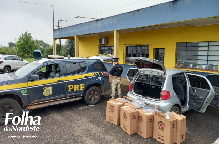 PRF prende contrabandista com mais de 5 mil maços de cigarros contrabandeados em Vacaria