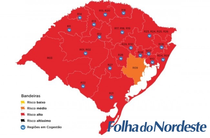 Com indeferimento de recursos, 33ª rodada permanece com 20 das 21 regiões em vermelho