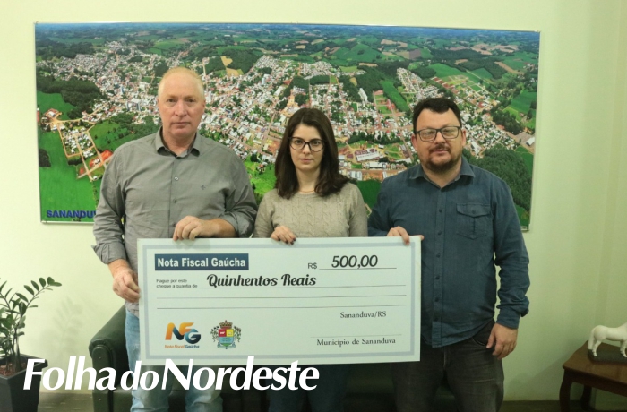 Sananduva: Nova contemplada no Programa Nota Fiscal Gaúcha