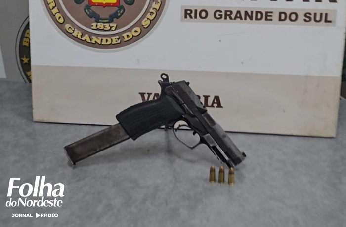 Brigada Militar prende homem por porte ilegal de arma e disparo em via pública em Vacaria