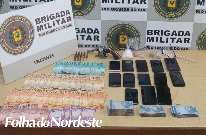 Dois homens são presos com arma e drogas em Vacaria
