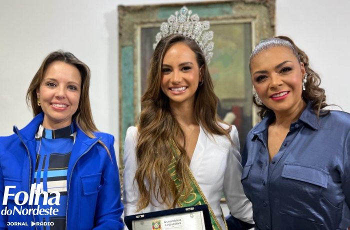 Deputada Delegada Nadine presta homenagem à Miss Universo Brasil 2023