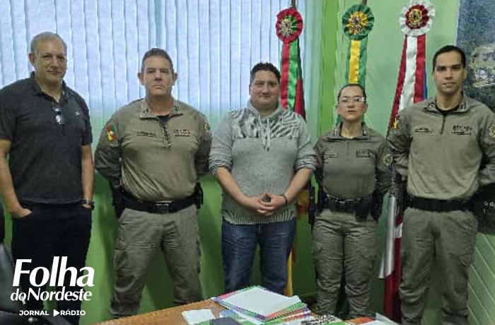 Comando do 10º BPM realiza reunião com o prefeito de Campestre da Serra para tratar de melhorias na segurança pública