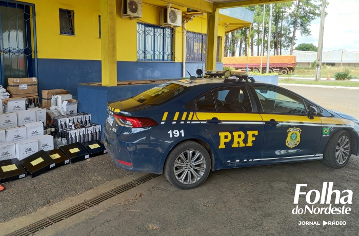 PRF apreende carga de vinhos importados ilegalmente em Vacaria