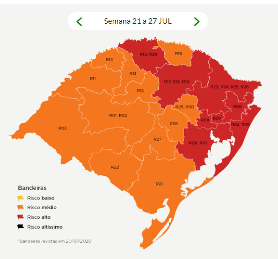Lagoa continua na Bandeira Vermelha no Mapa definitivo da 11ª rodada do Distanciamento Controlado 