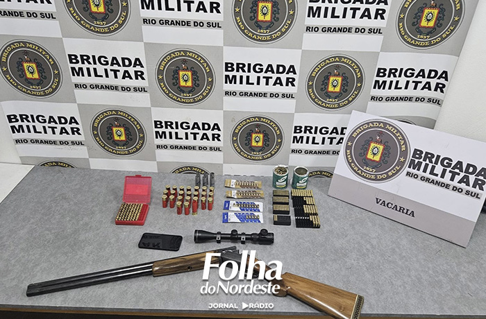 Brigada Militar prende homem por posse irregular de arma de fogo em Vacaria