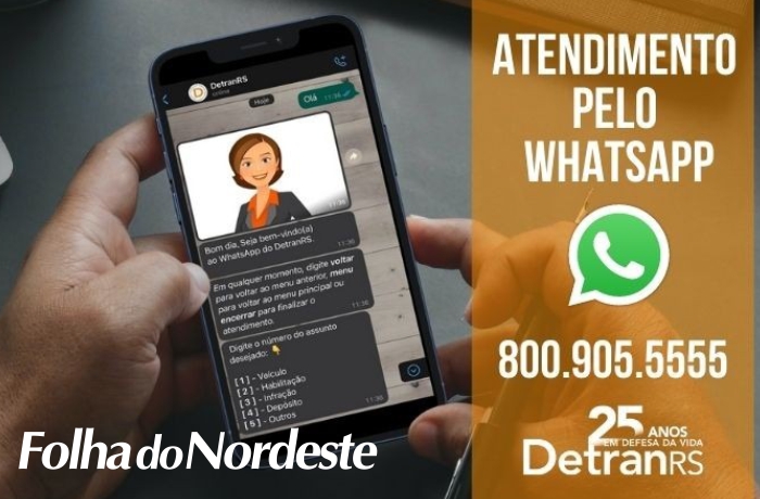DetranRS lança atendimento por WhatsApp