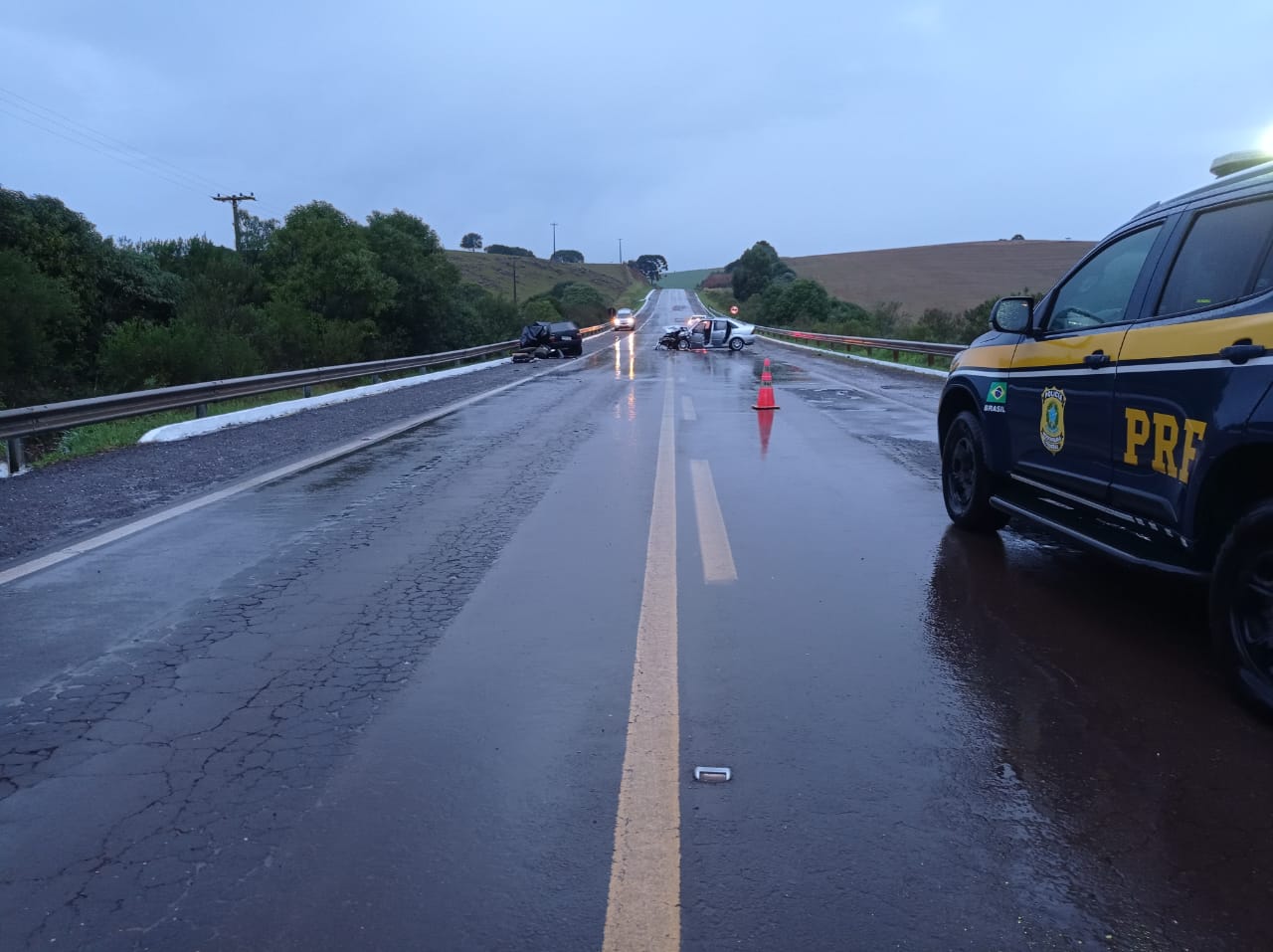 Colisão frontal resulta em morte na BR 470