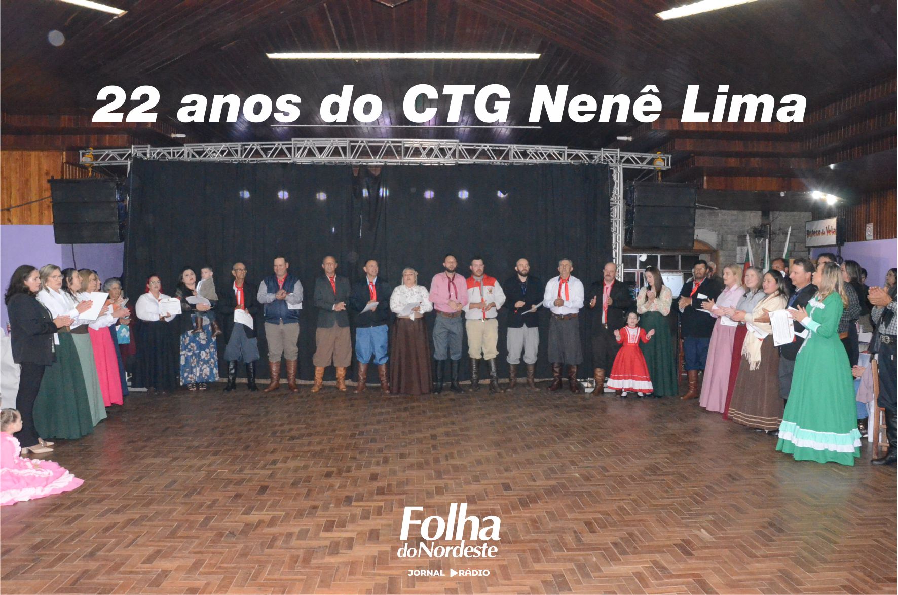 Emoção e gratidão marcam discursos no fandango de 22 anos do CTG Nenê Lima