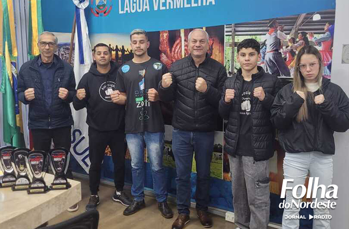 Prefeito Eloir Morona recebe representantes da Academia Olympika Matos Fight