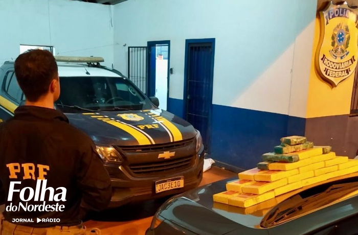 PRF prende traficante paraguaio com mais de 30 quilos de cocaína