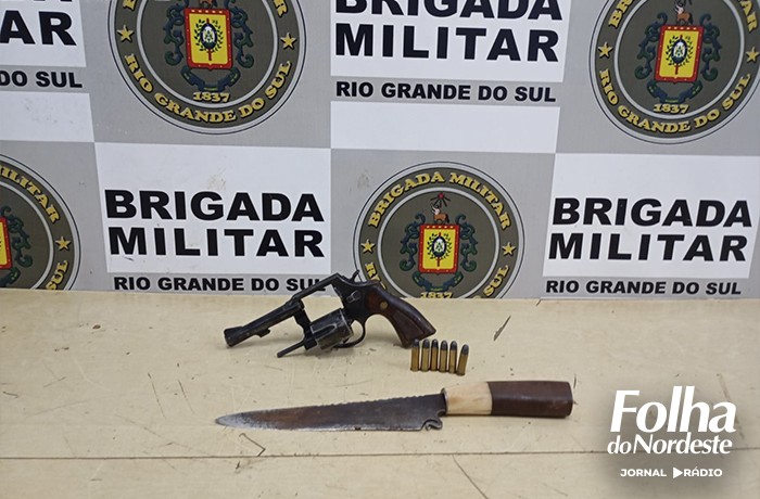 Brigada Militar prende homem armado com revólver e faca em Monte Alegre dos Campos