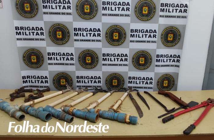 Região: Três pessoas são presas pela Brigada Militar por furto e porte ilegal de arma