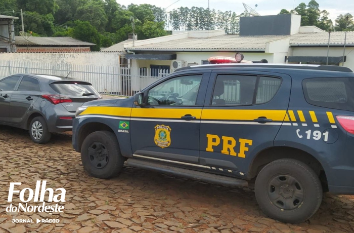 PRF prende criminoso com carro roubado em Nonoai
