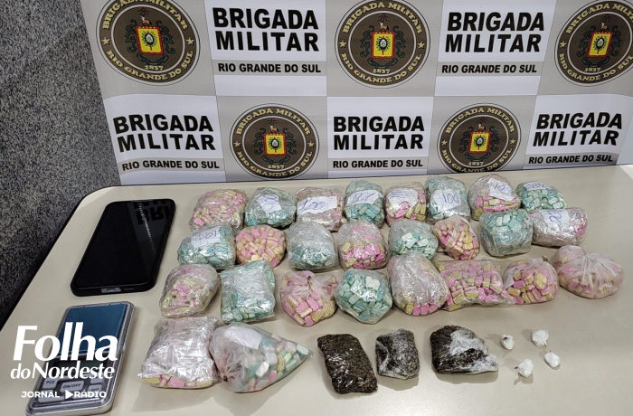 Homem é preso por tráfico de drogas em operação da Brigada Militar em Lagoa Vermelha