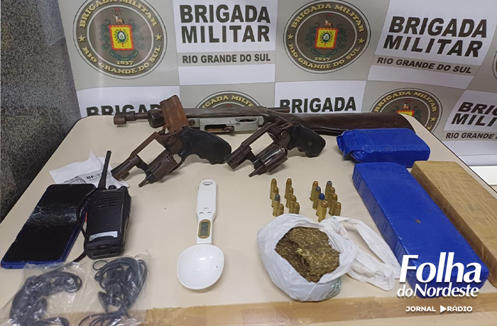 Operação Cerco Fechado: Brigada Militar prende dois homens por tráfico e porte ilegal de arma em Lagoa Vermelha