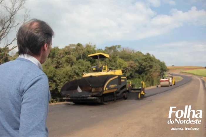 Secretário de Estado vistoria obras de pavimentação no norte gaúcho