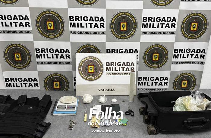 Força Tática da Brigada Militar prende casal por tráfico de drogas em Vacaria