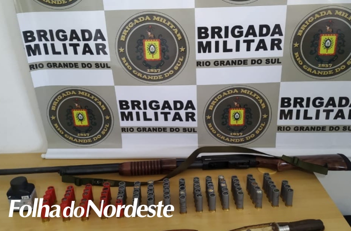 Brigada Militar efetua prisão de um homem com arma de fogo em Paim Filho