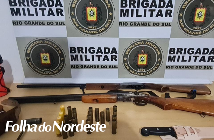 Brigada Militar efetua prisão por porte ilegal de arma de fogo em Maximiliano de Almeida