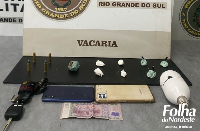 Dois homens são presos por tráfico de drogas no bairro Borges, em Vacaria