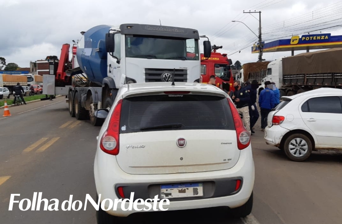 Colisão frontal envolveu três veículos em Vacaria