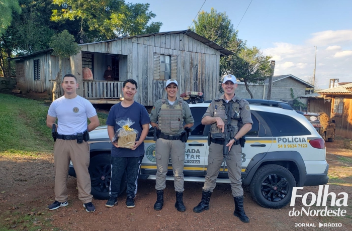Brigada Militar de Machadinho atende pedido de aniversário