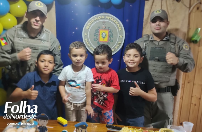 Surpresa especial da Brigada Militar para Davi Lucca em Jaquirana