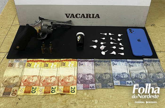 Brigada Militar prende dois indivíduos por tráfico de drogas e porte ilegal de arma em Vacaria