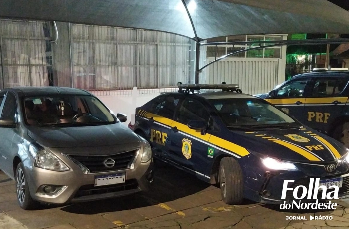 PRF recupera carro com placas clonadas em Vacaria