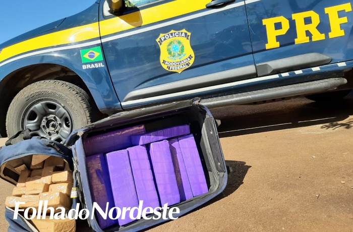 PRF apreende maconha em ônibus de linha