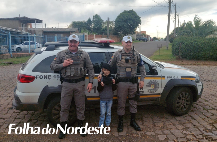 Brigada Militar participa de aniversário de menino de 7 anos
