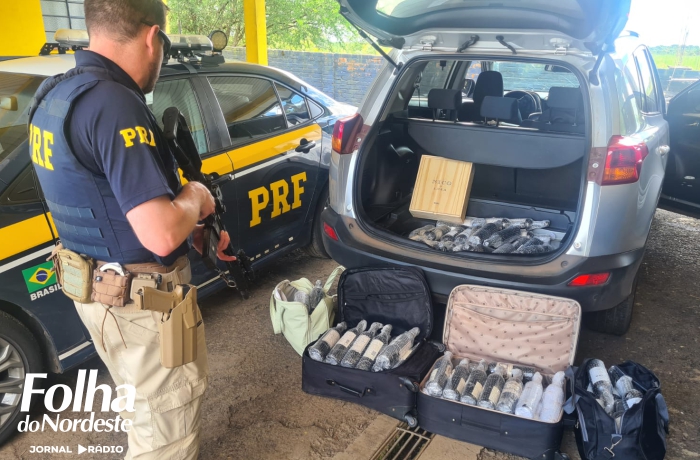 PRF flagra mulher com vinhos importados ilegalmente pela 6ª vez